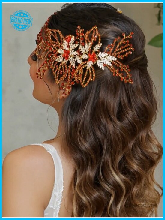 Crystal Bridal Hair Clips Rhinestone Wedding Headpiece Handmade Party Hair main image 6